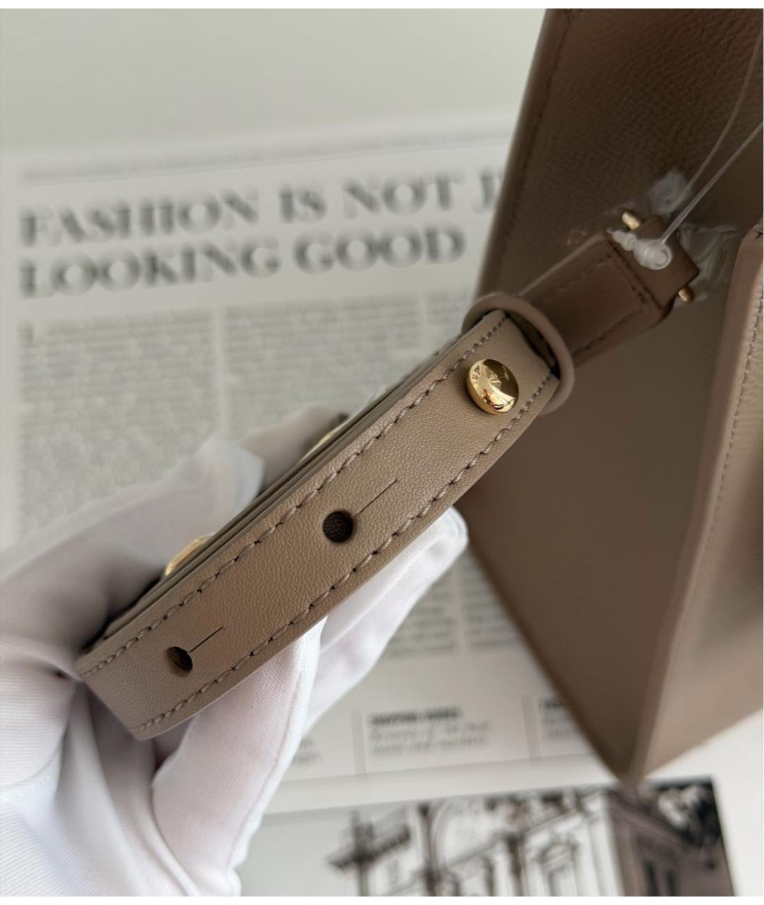 FURLA Коричневая кожаная сумка через плечо, фото 7