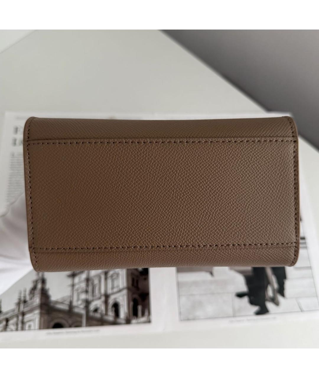 FURLA Коричневая кожаная сумка через плечо, фото 5