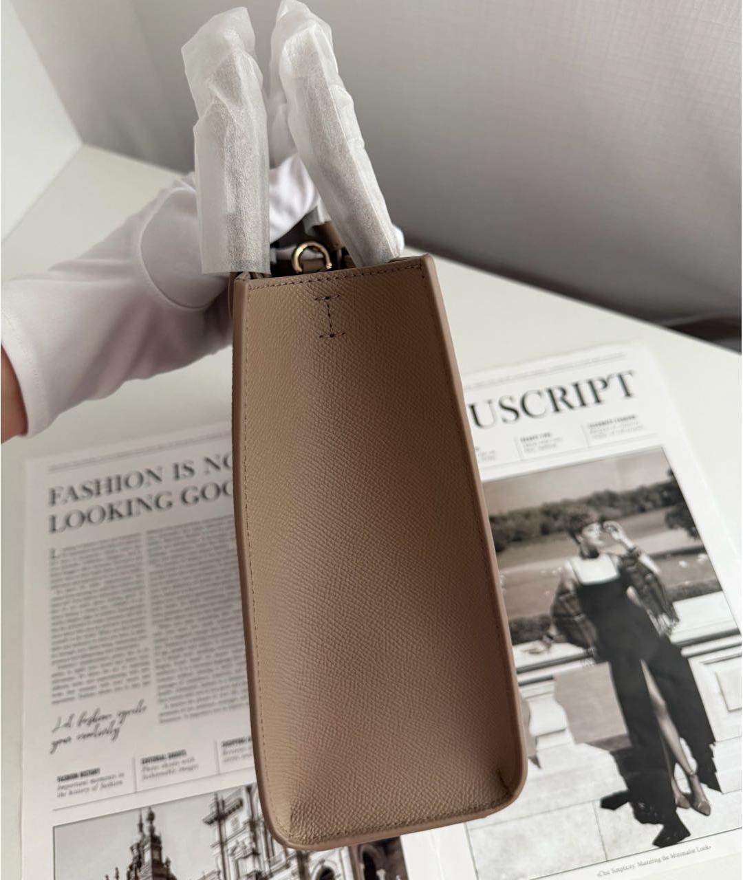 FURLA Коричневая кожаная сумка через плечо, фото 8