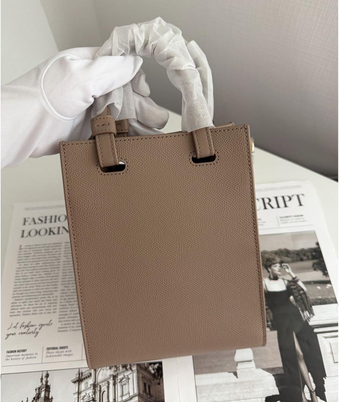 FURLA Коричневая кожаная сумка через плечо, фото 2