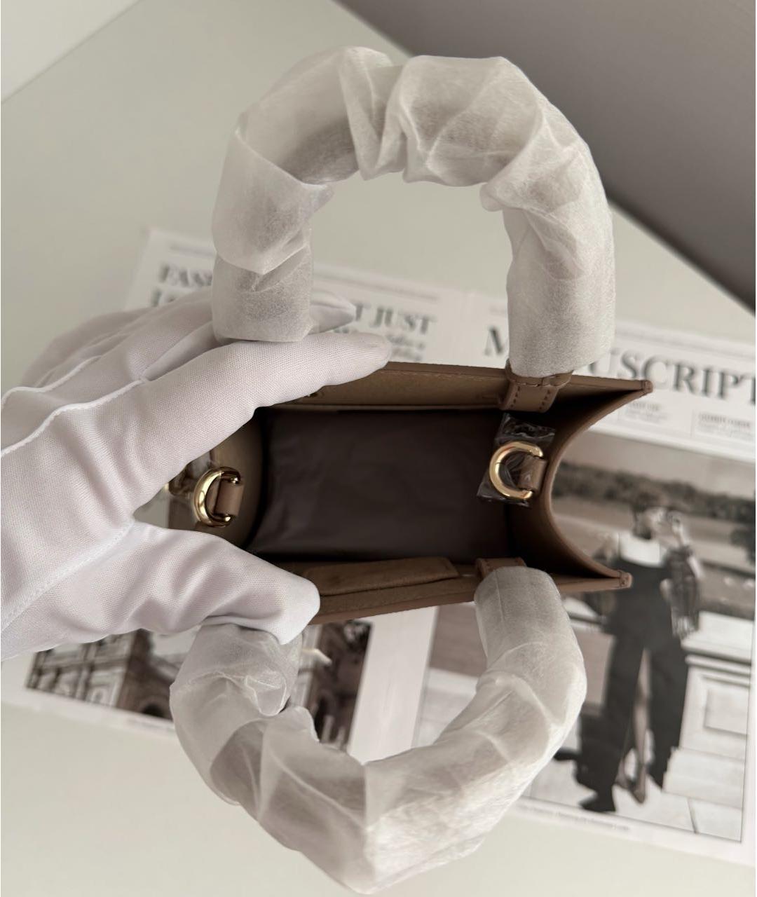 FURLA Коричневая кожаная сумка через плечо, фото 4