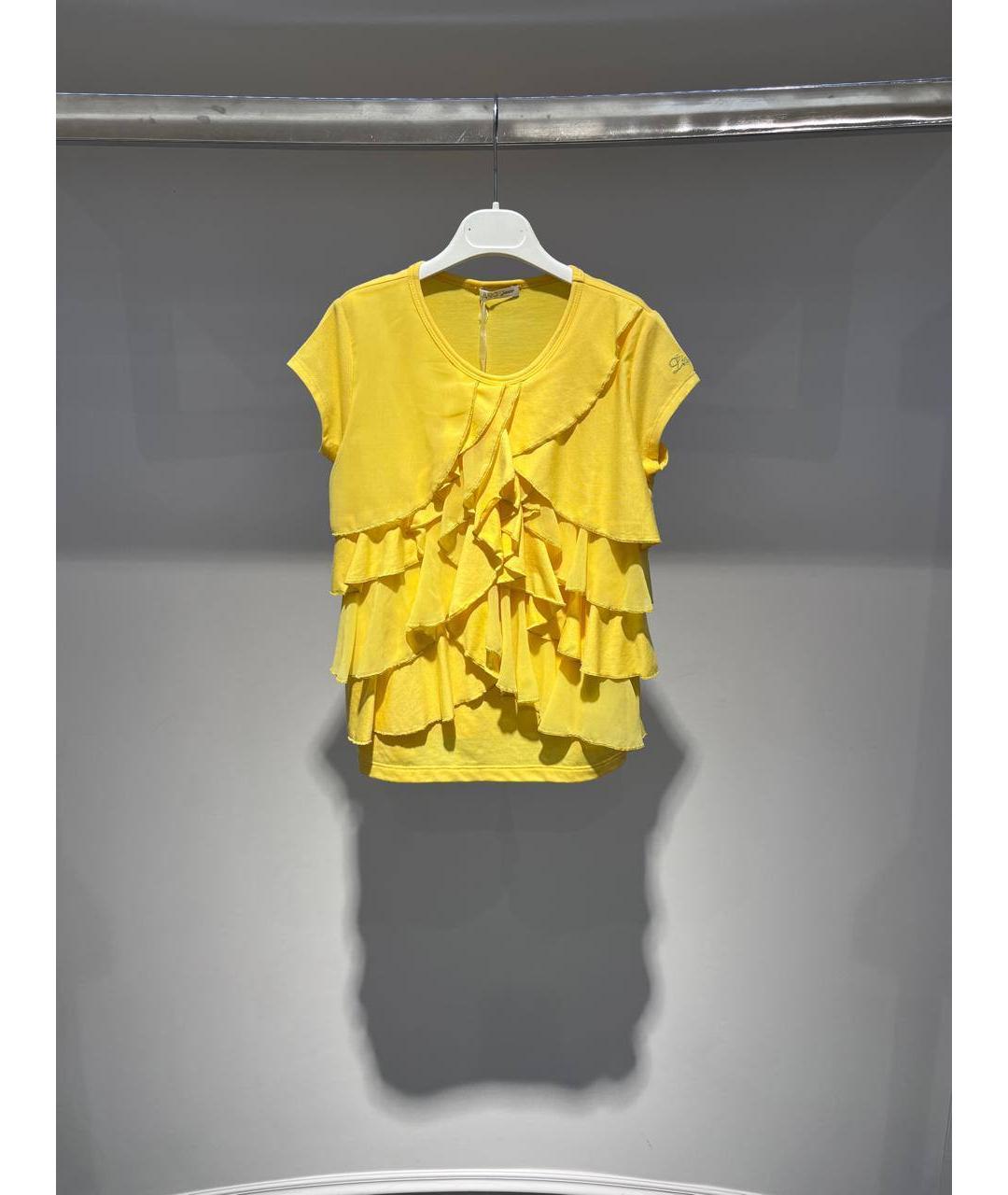 LIU JO Желтый полиэстеровый детская футболка / топ, фото 4