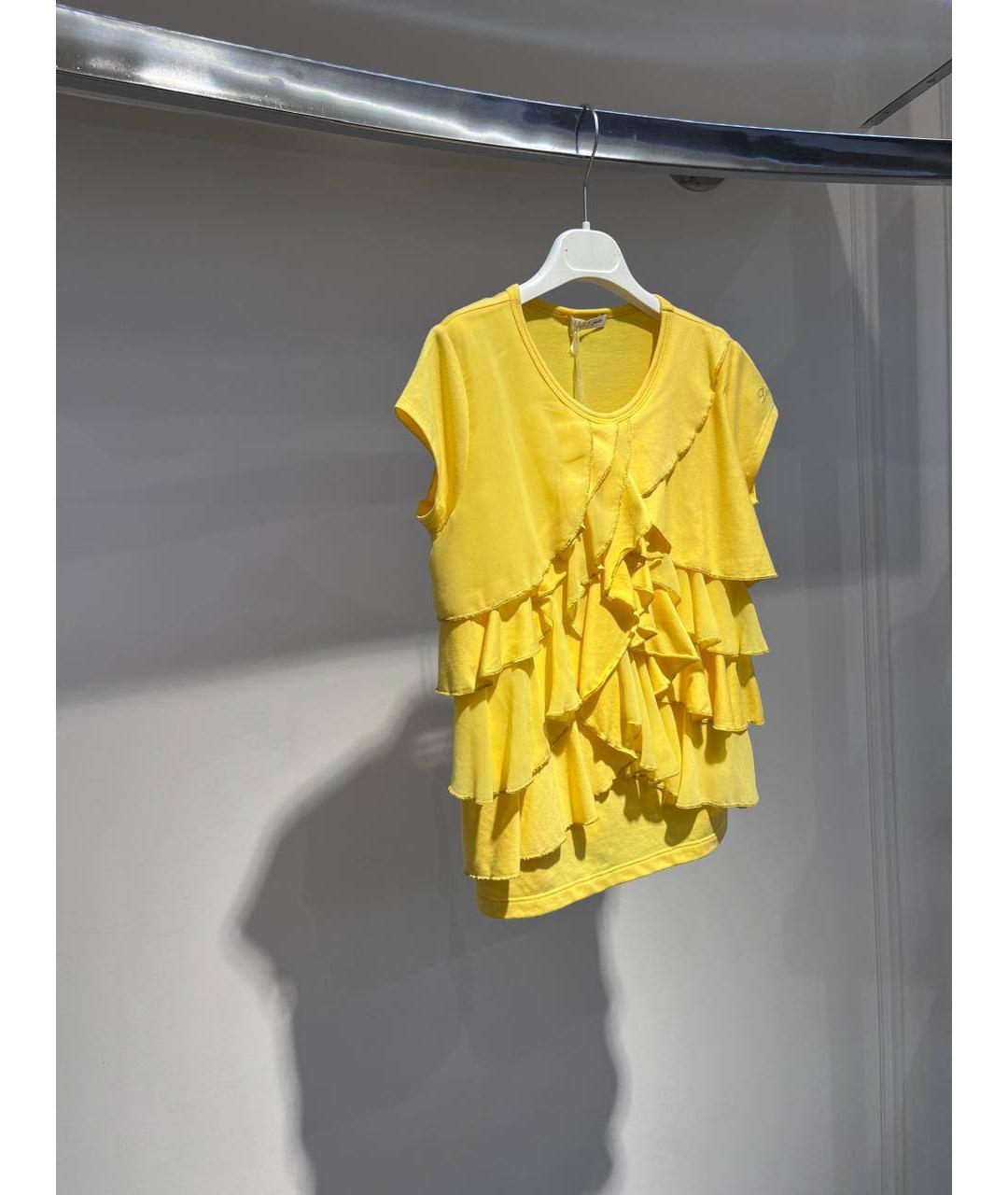 LIU JO Желтый полиэстеровый детская футболка / топ, фото 2