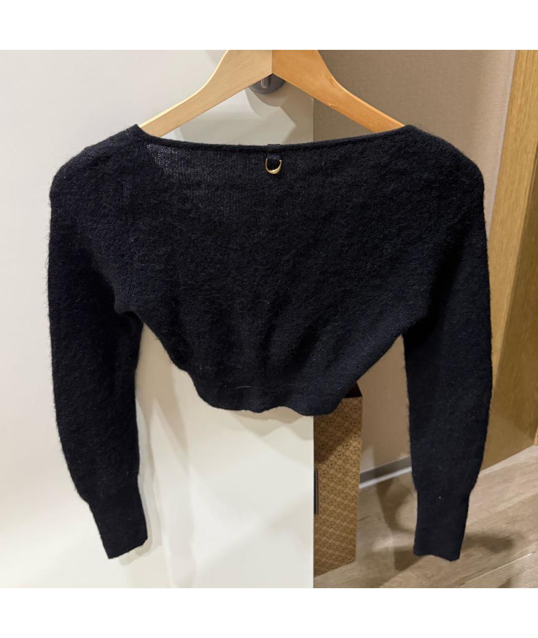 JACQUEMUS Черный кашемировый кардиган, фото 3