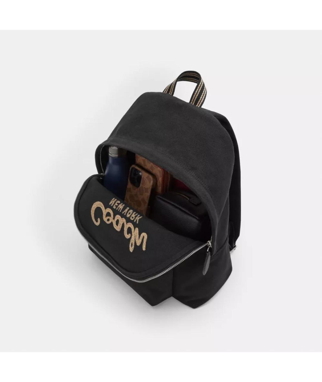 COACH Черный рюкзак, фото 4