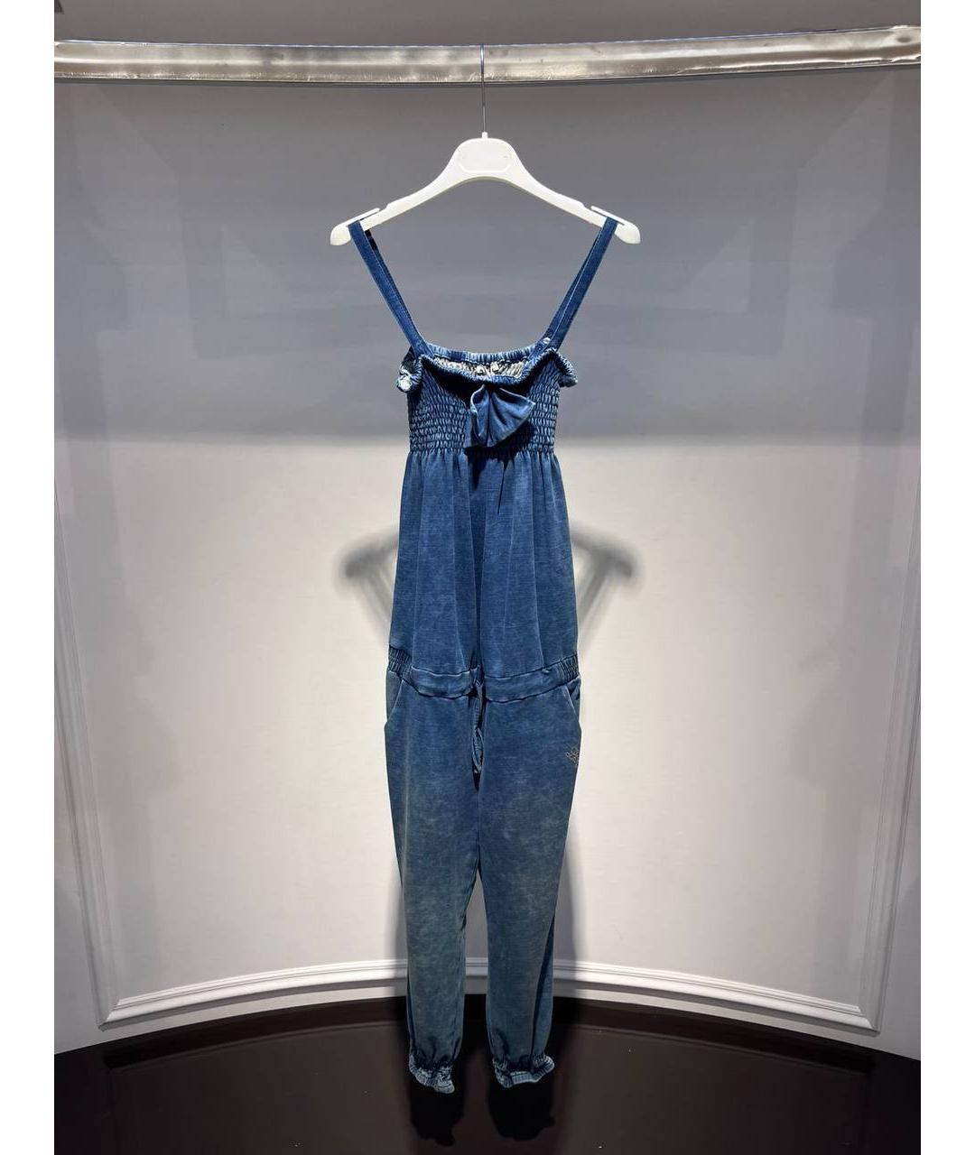 LIU JO Синий деним комбинезон, фото 4