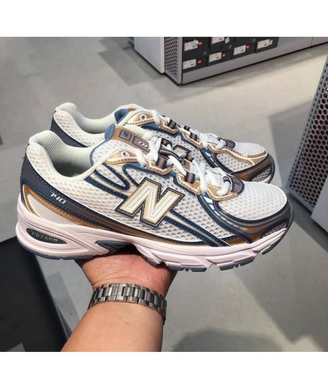 NEW BALANCE Белые текстильные кроссовки, фото 7