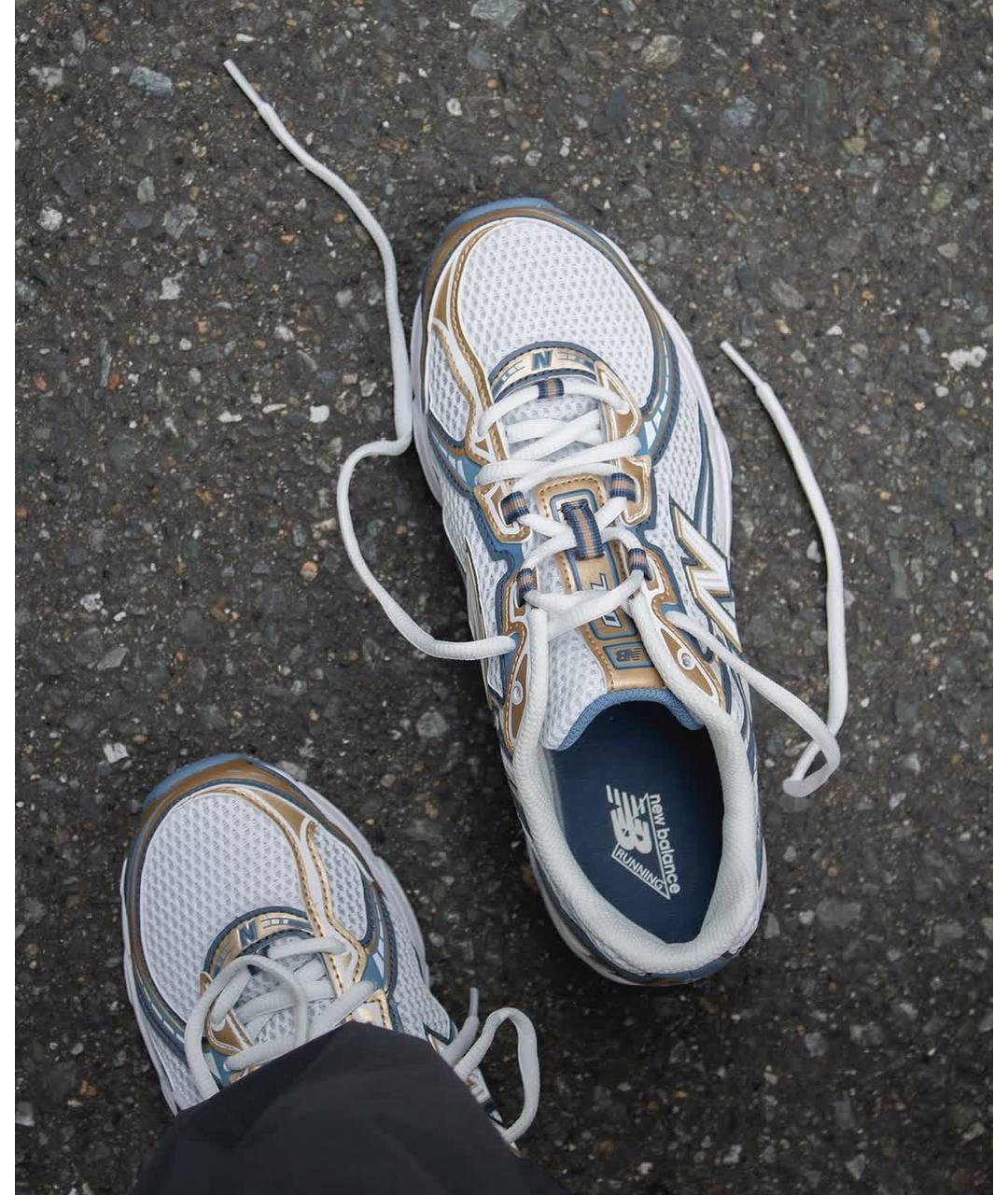 NEW BALANCE Белые текстильные кроссовки, фото 6