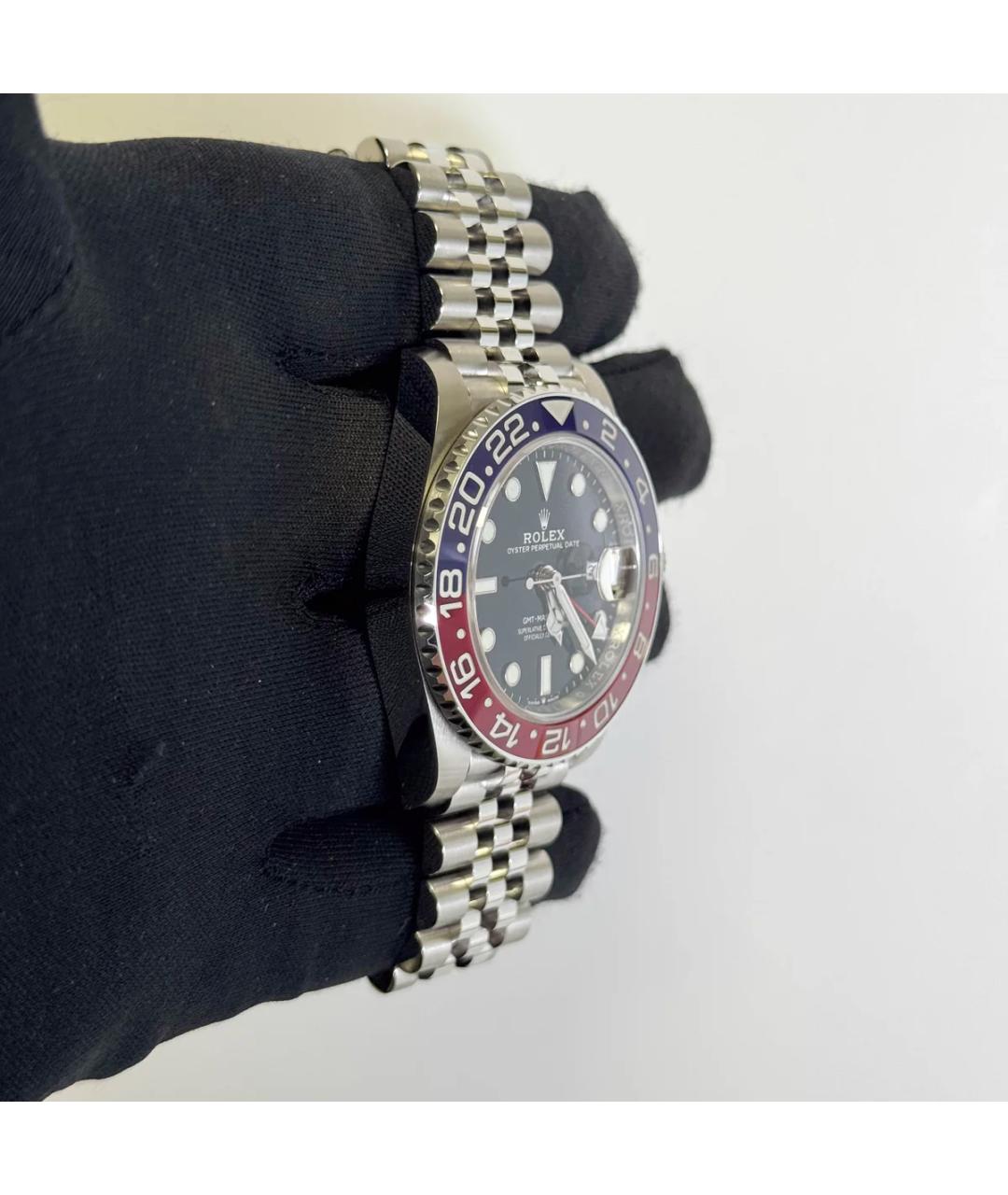 ROLEX Черные металлические часы, фото 3