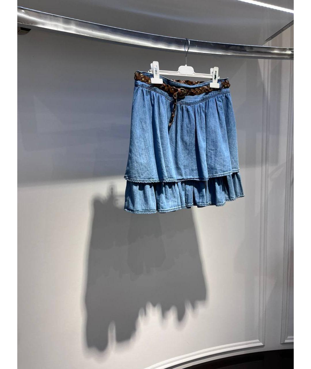 LIU JO Голубая деним юбка, фото 2