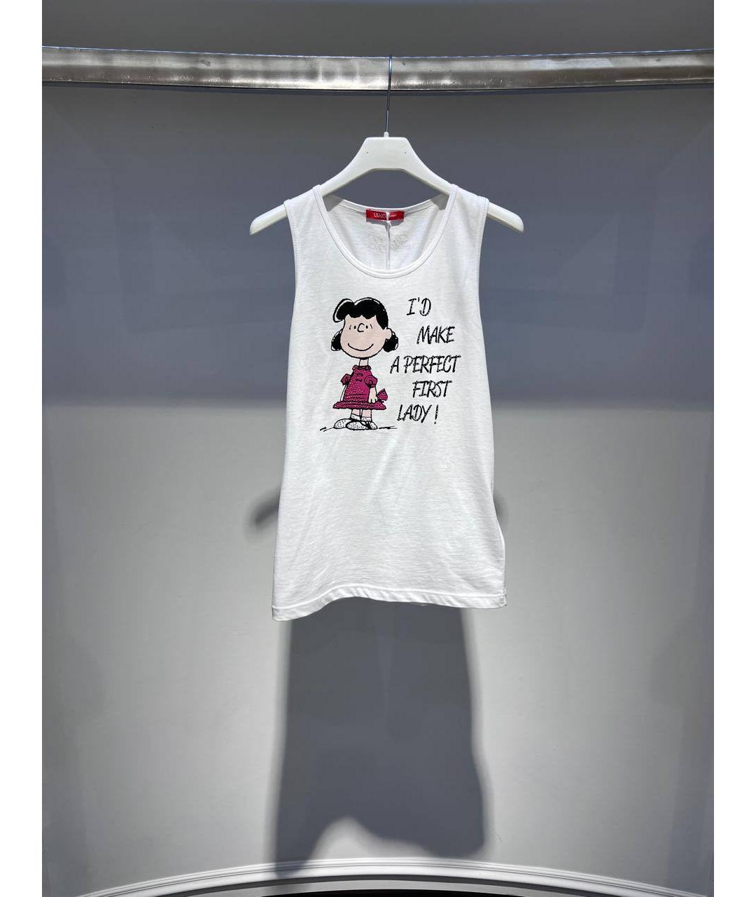 LIU JO Белый хлопковый детская футболка / топ, фото 4