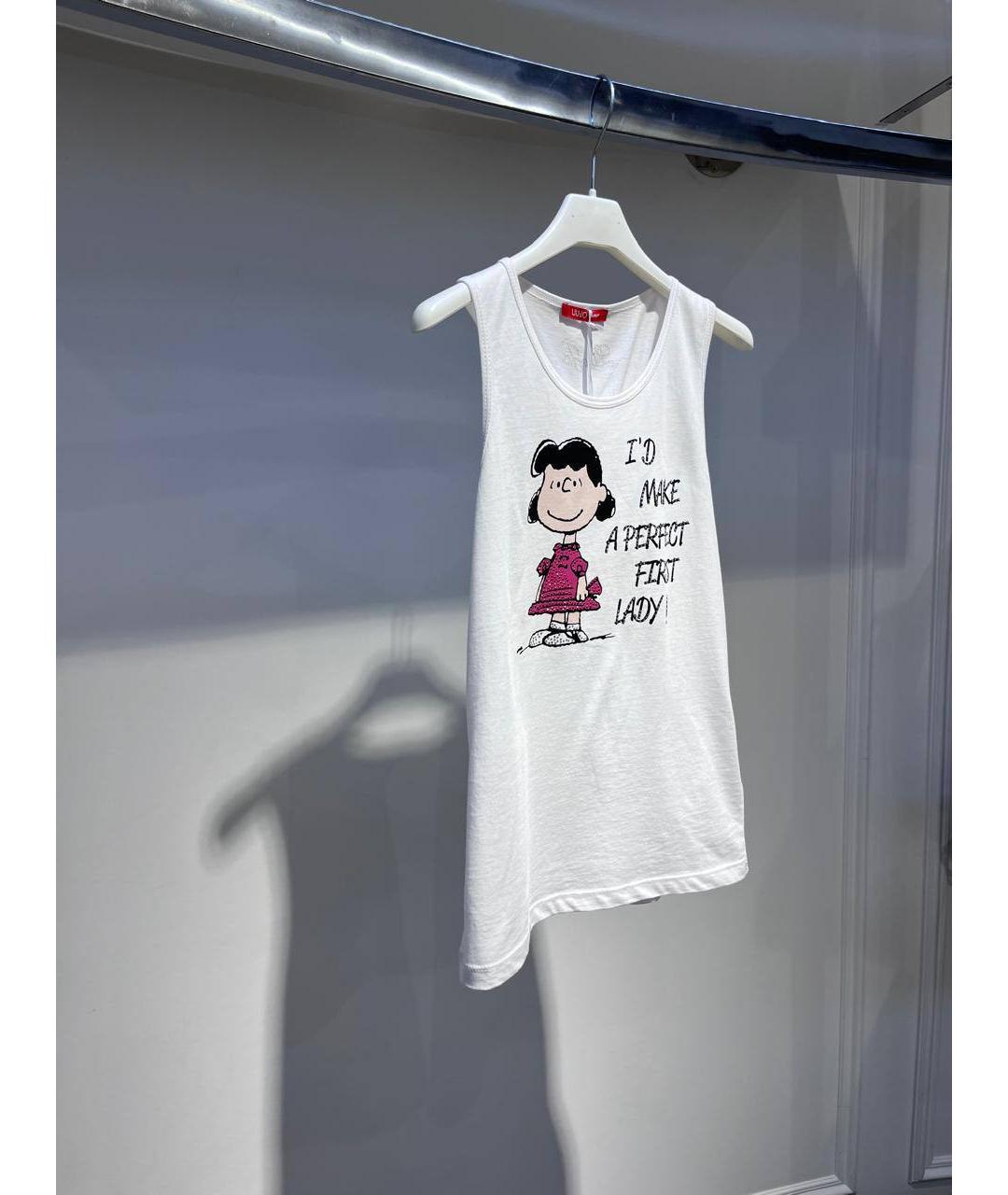 LIU JO Белый хлопковый детская футболка / топ, фото 2