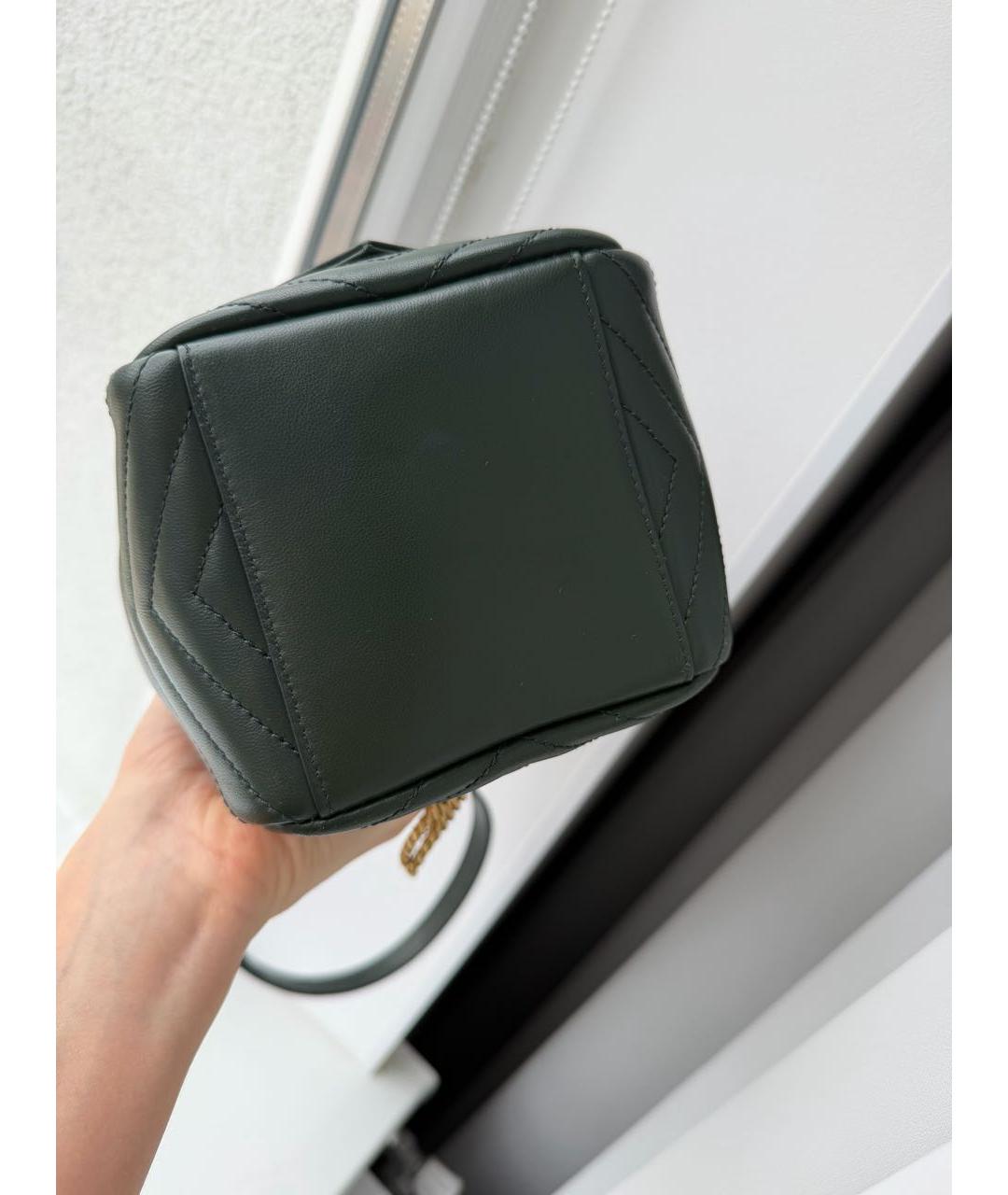 SAINT LAURENT Зеленая кожаная сумка через плечо, фото 3