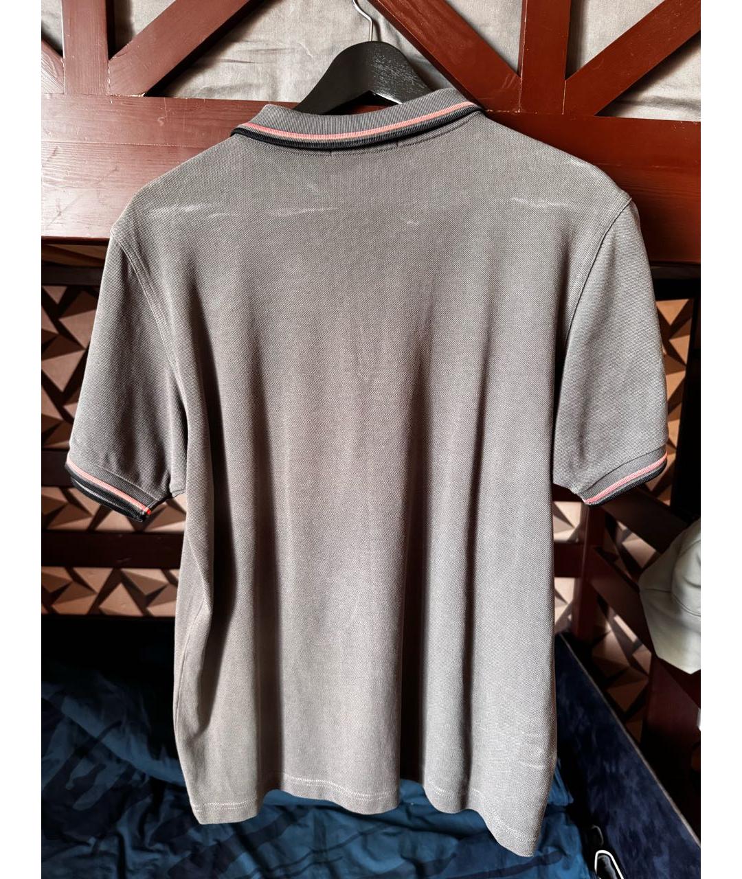 FRED Серое хлопковое поло с коротким рукавом, фото 2