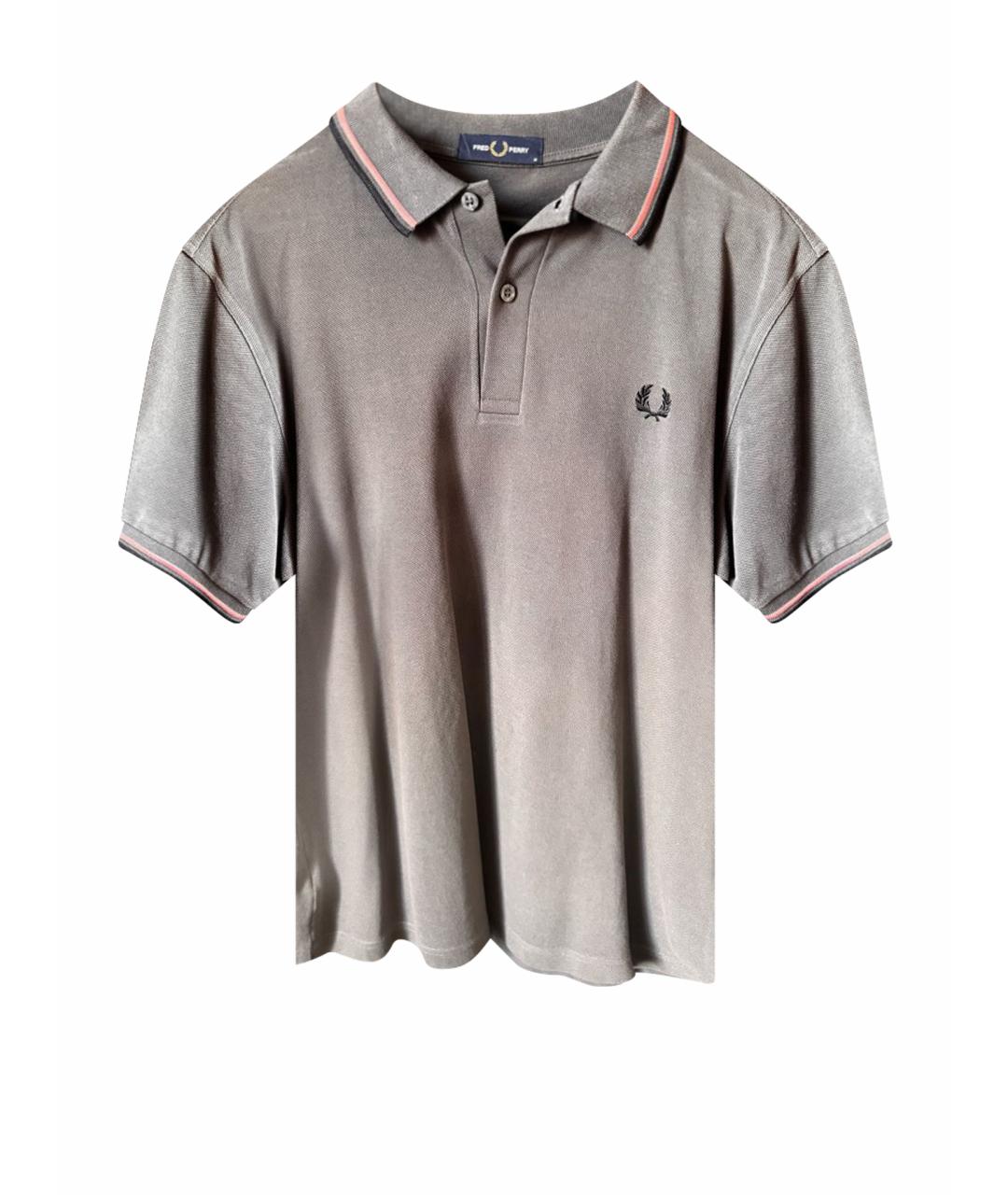 FRED Серое хлопковое поло с коротким рукавом, фото 1