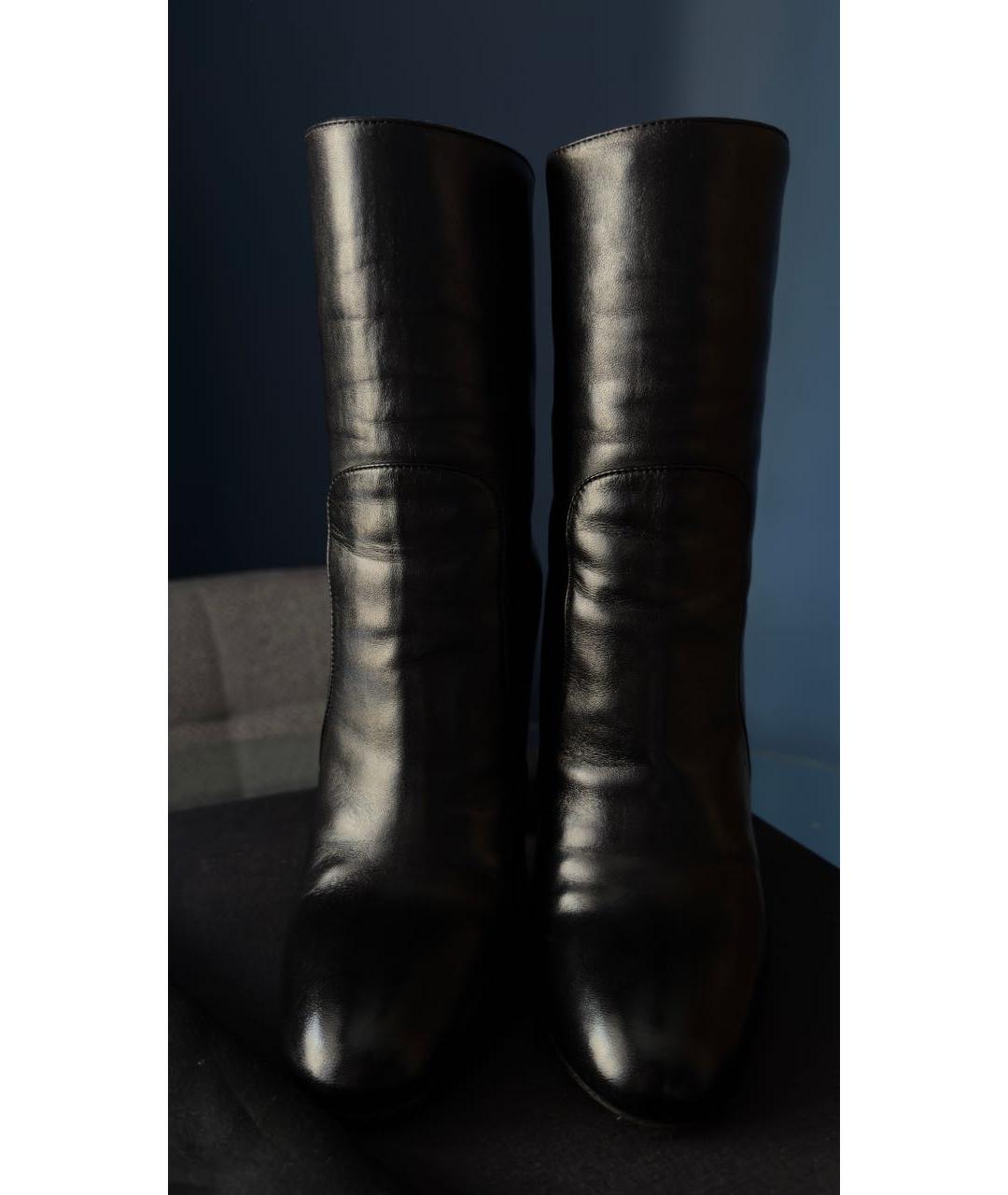 DOLCE&GABBANA Черные кожаные ботинки, фото 3