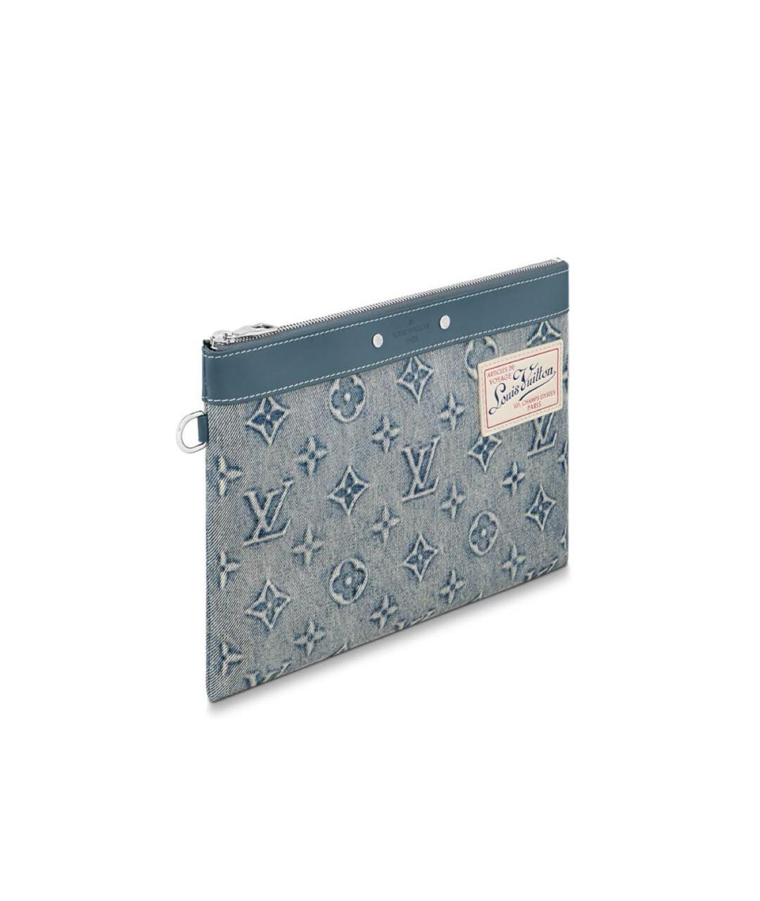 LOUIS VUITTON Синяя деним барсетка, фото 2