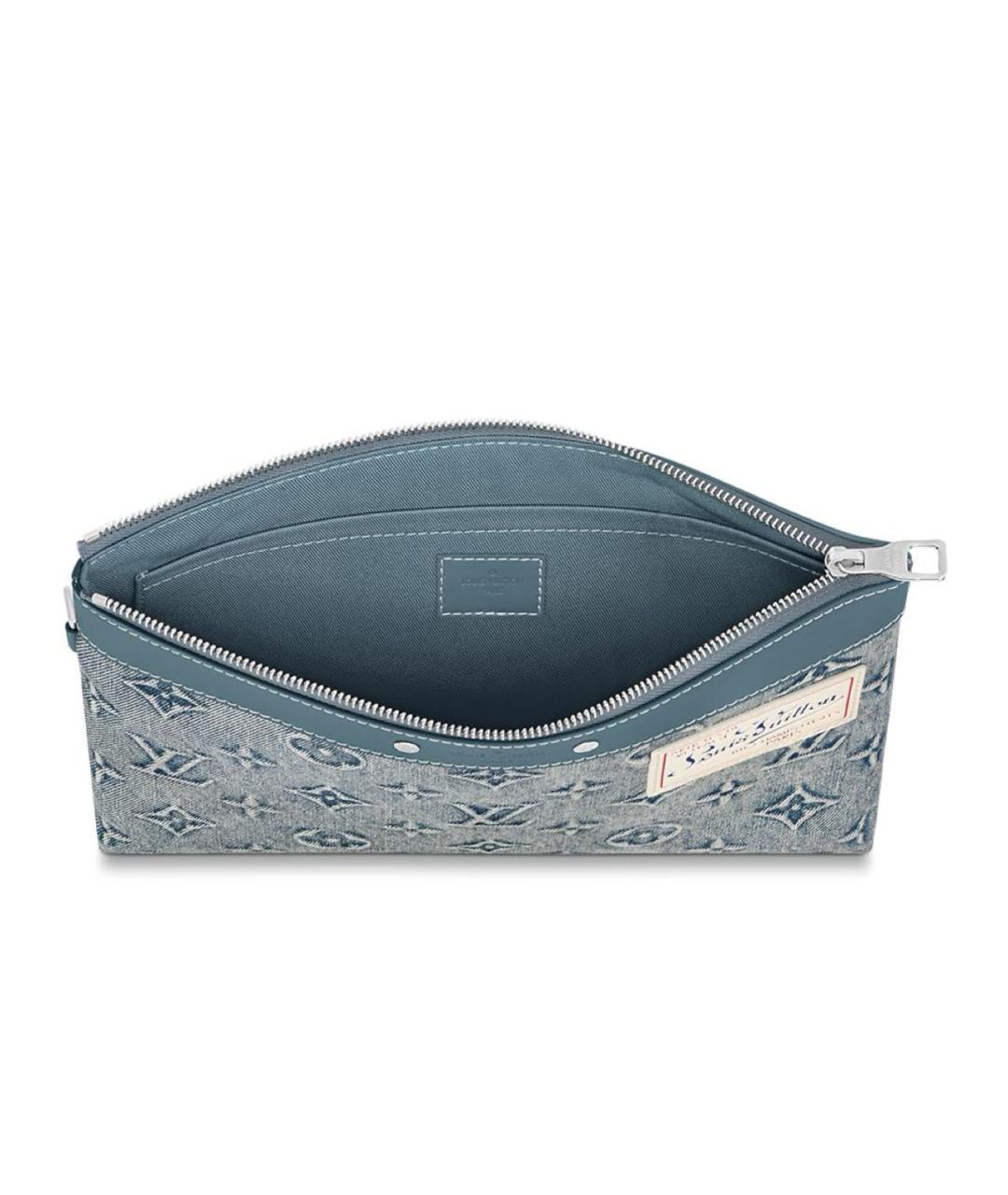 LOUIS VUITTON Синяя деним барсетка, фото 4