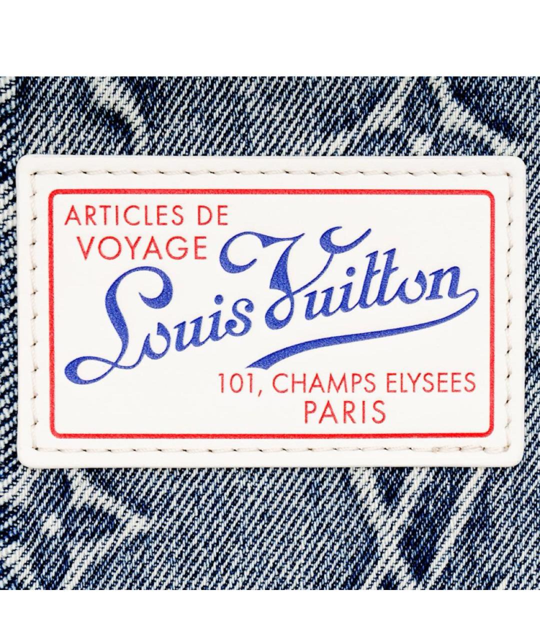 LOUIS VUITTON Синяя деним барсетка, фото 6