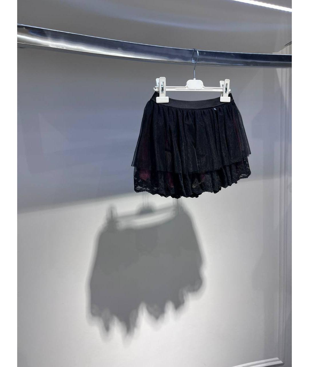 LIU JO Черная синтетическая юбка, фото 2