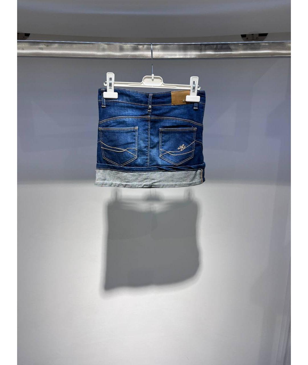 LIU JO Синяя деним юбка, фото 3