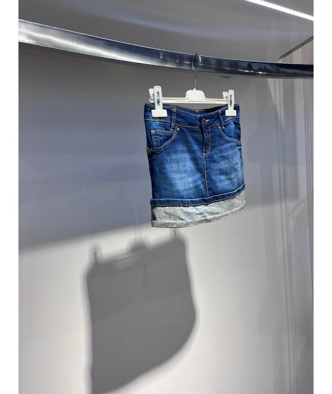 LIU JO Синяя деним юбка, фото 2
