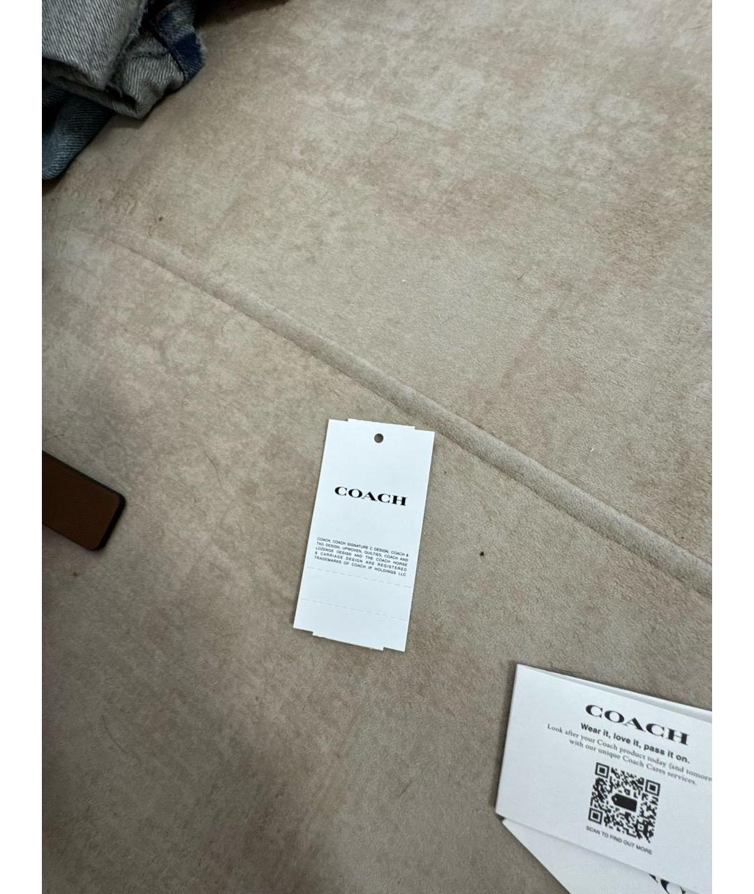COACH Коричневая замшевая сумка через плечо, фото 6