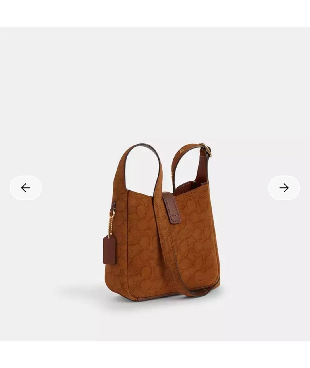 COACH Коричневая замшевая сумка через плечо, фото 2