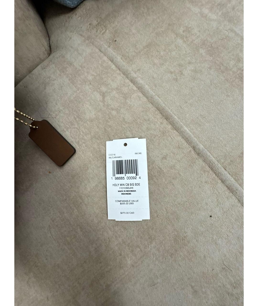 COACH Коричневая замшевая сумка через плечо, фото 5