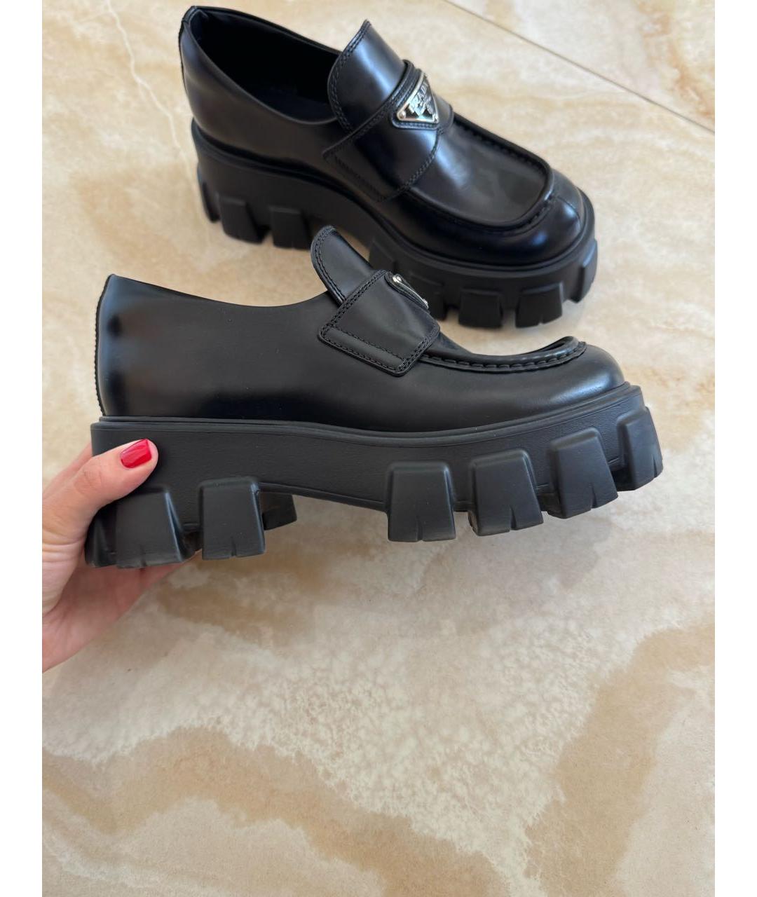 PRADA Черные кожаные лоферы, фото 6