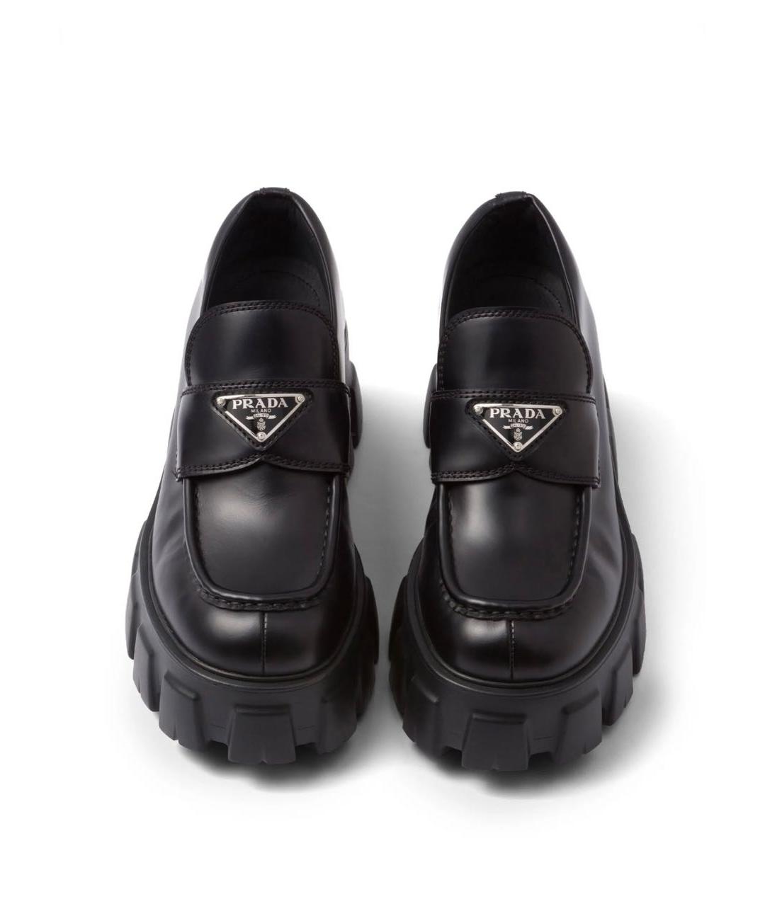 PRADA Черные кожаные лоферы, фото 2