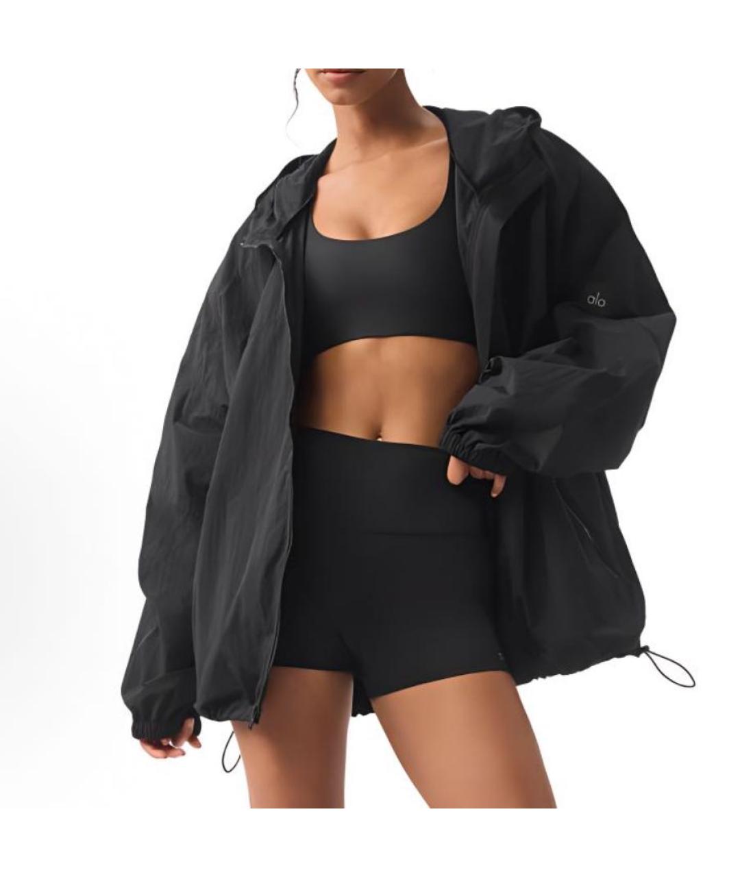 ALO YOGA Черная спортивная куртка, фото 3