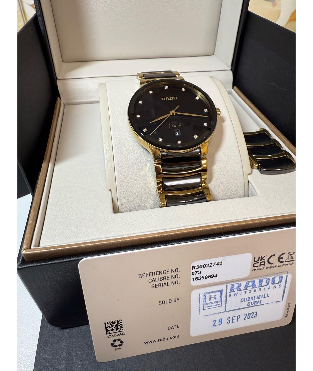 RADO Золотые стальные часы, фото 4