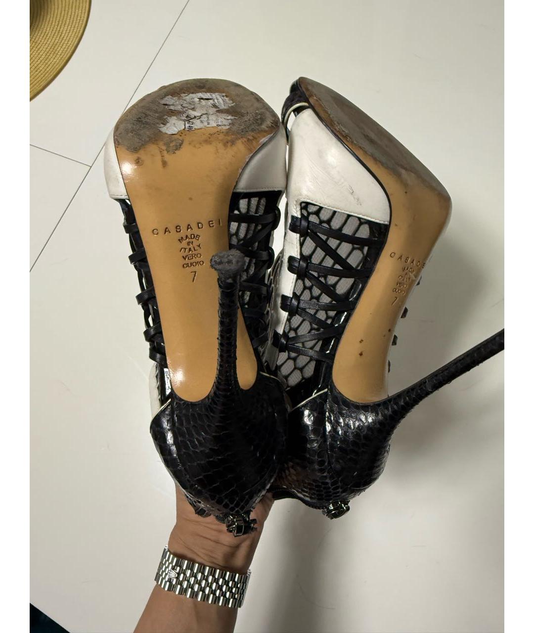 CASADEI Черные кожаные туфли, фото 7