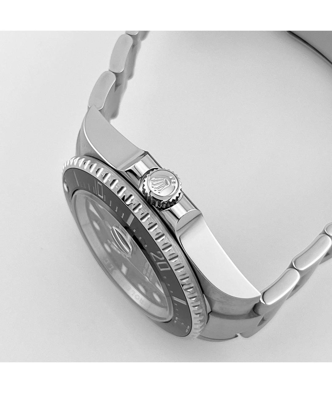 ROLEX Черные металлические часы, фото 3