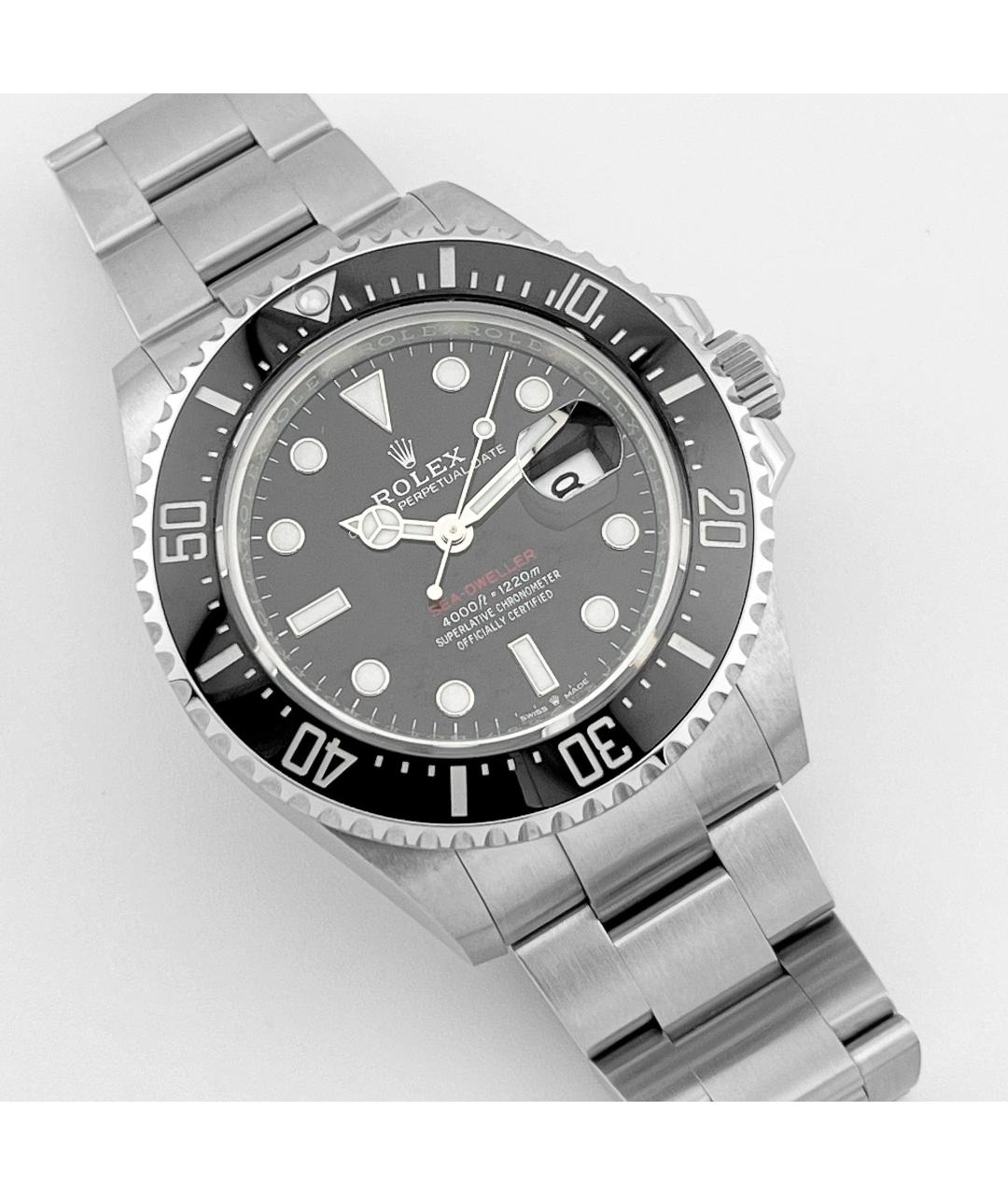 ROLEX Черные металлические часы, фото 2