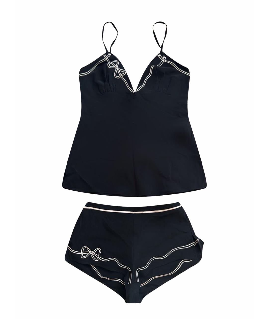 AGENT PROVOCATEUR Черная шелковая пижама, фото 1