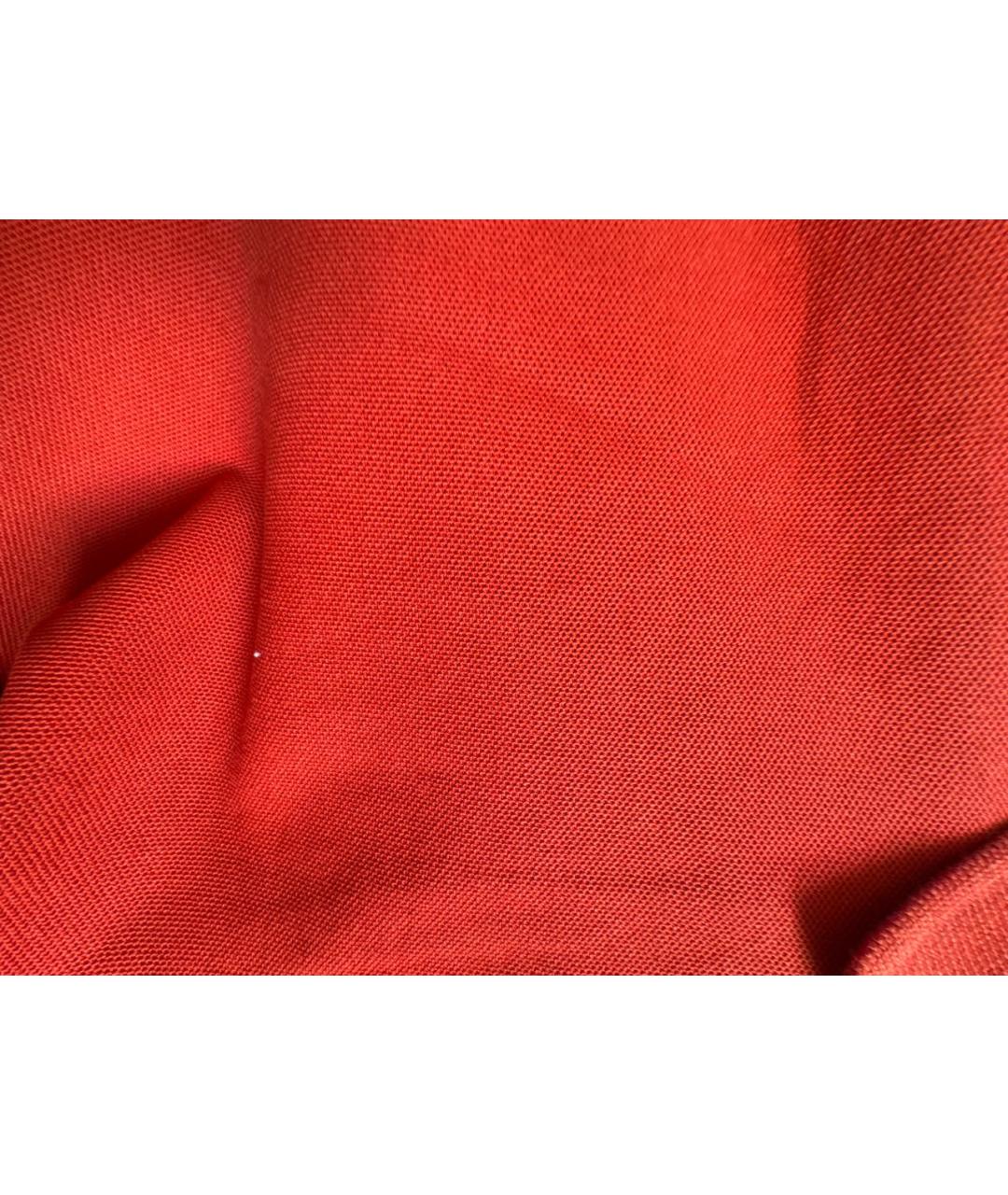 TOMMY HILFIGER Красное хлопковое поло с коротким рукавом, фото 5