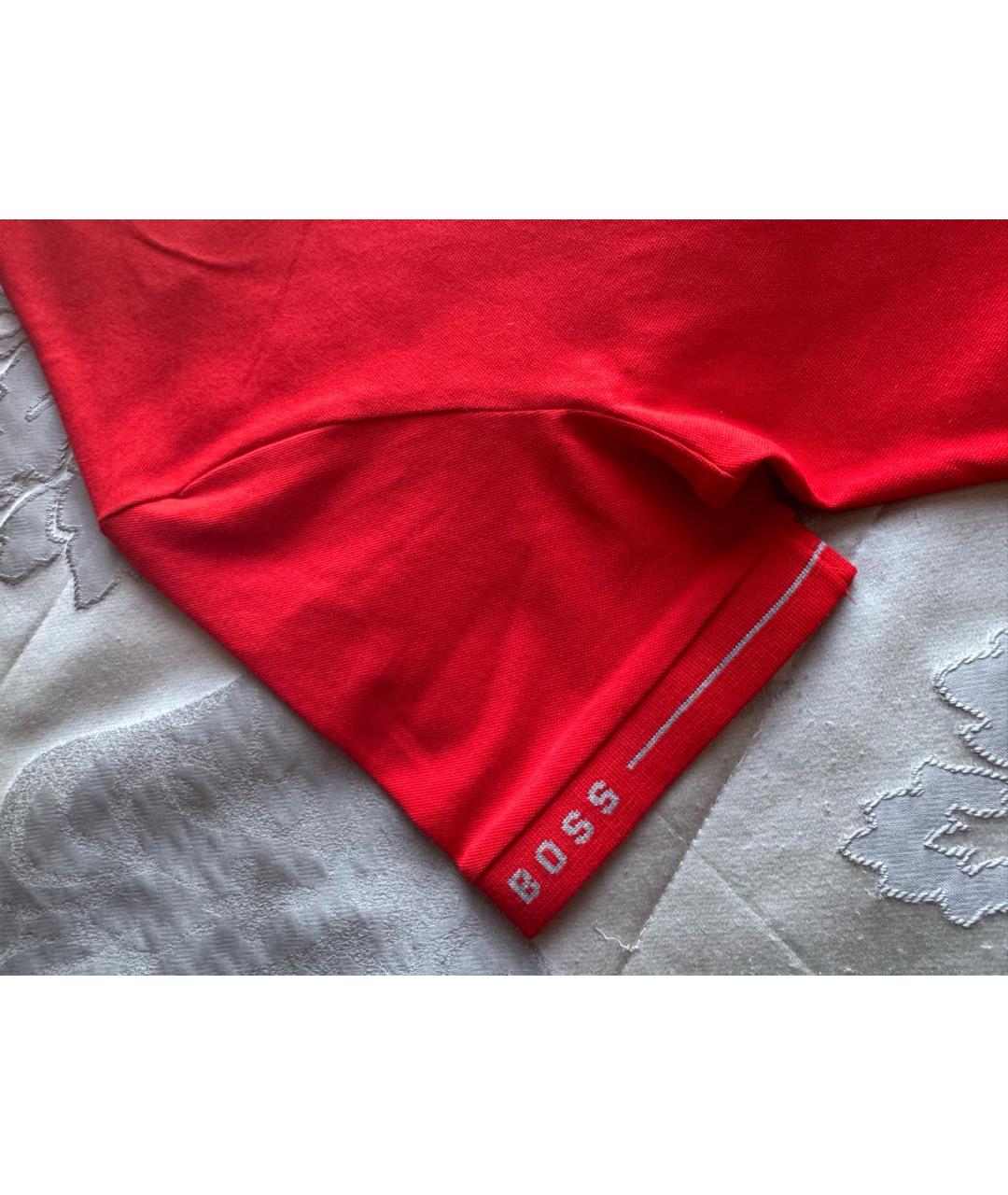 TOMMY HILFIGER Красное хлопковое поло с коротким рукавом, фото 4