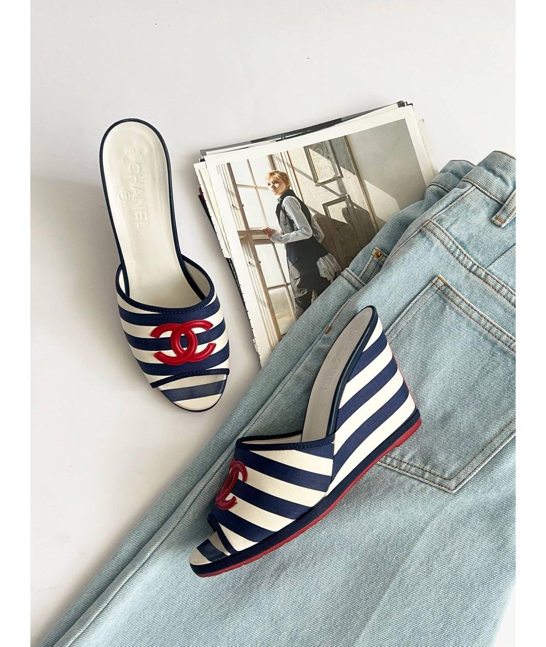 CHANEL Мульти текстильные туфли, фото 5