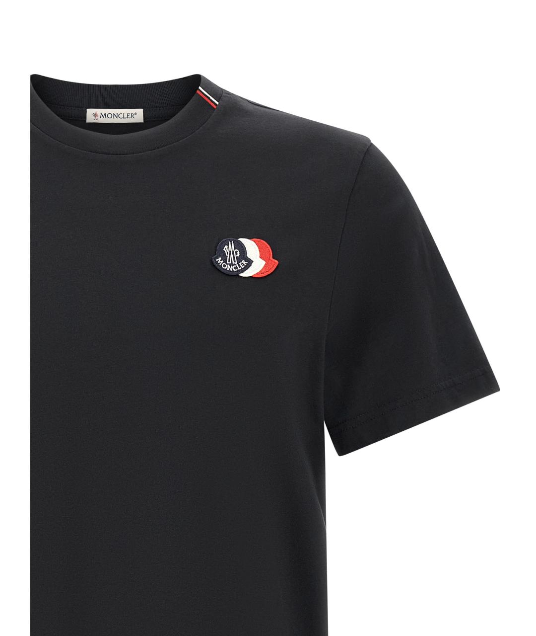 MONCLER Синяя хлопковая футболка, фото 3