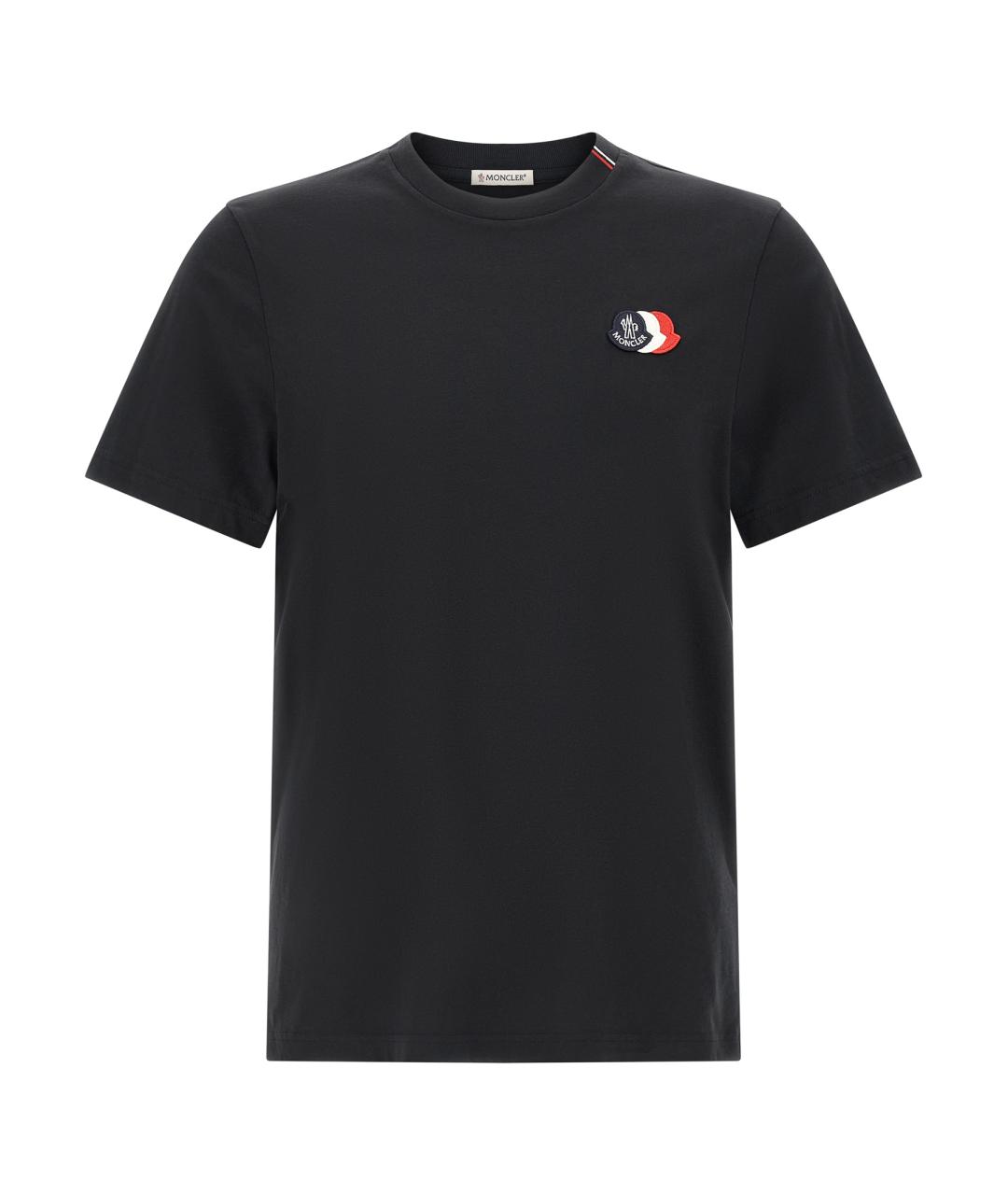 MONCLER Синяя хлопковая футболка, фото 1