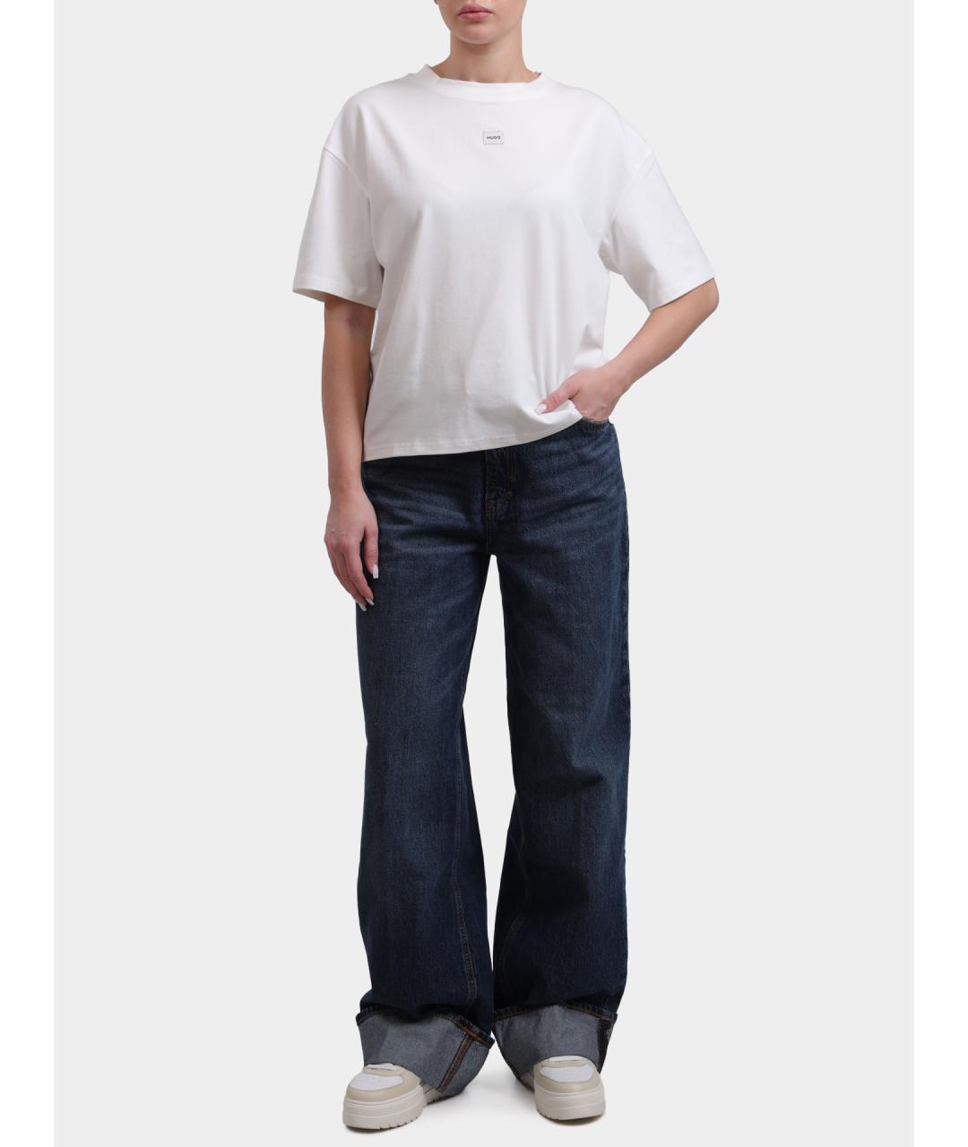 HUGO Синие хлопковые прямые джинсы, фото 2
