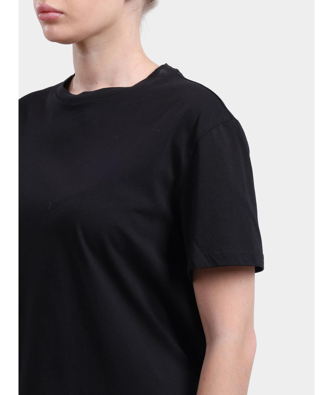 LIU JO Черная хлопковая футболка, фото 4