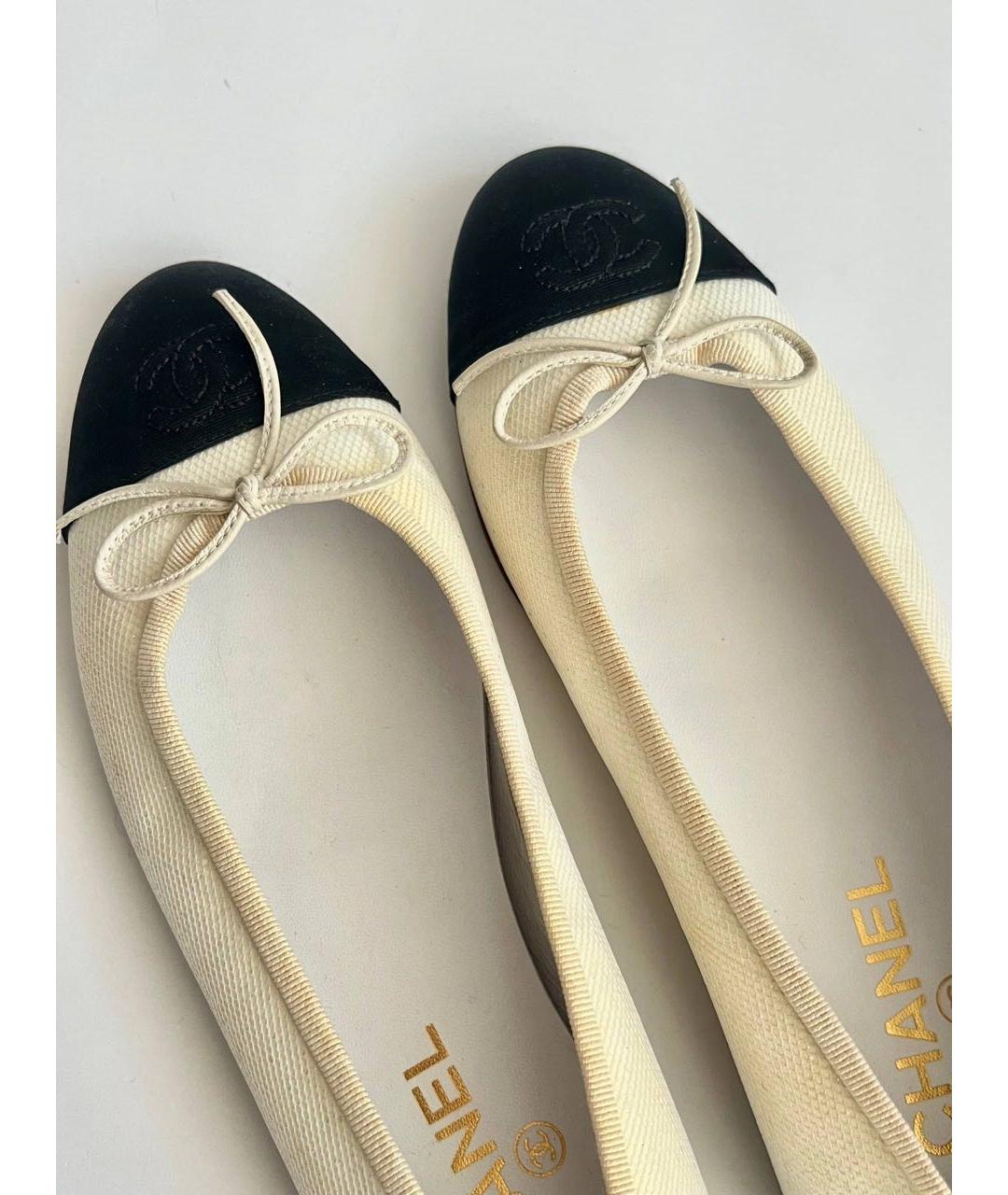 CHANEL Бежевые балетки, фото 3