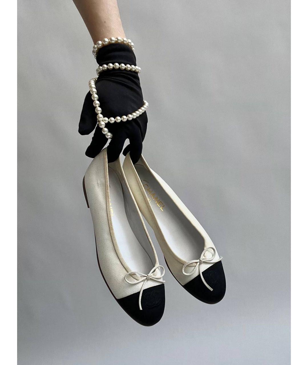 CHANEL Бежевые балетки, фото 5