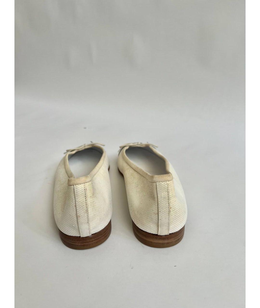 CHANEL Бежевые балетки, фото 4