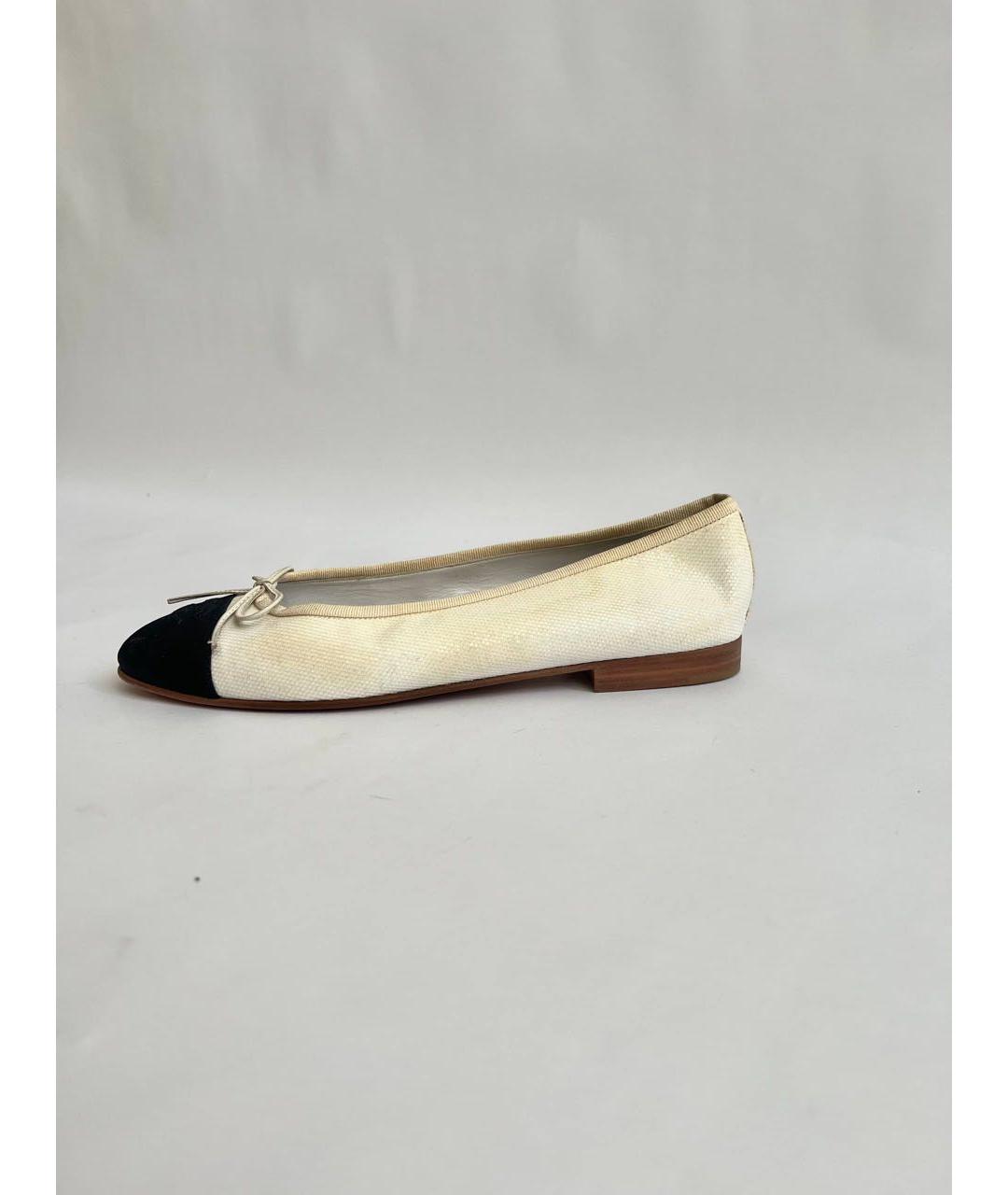 CHANEL Бежевые балетки, фото 9