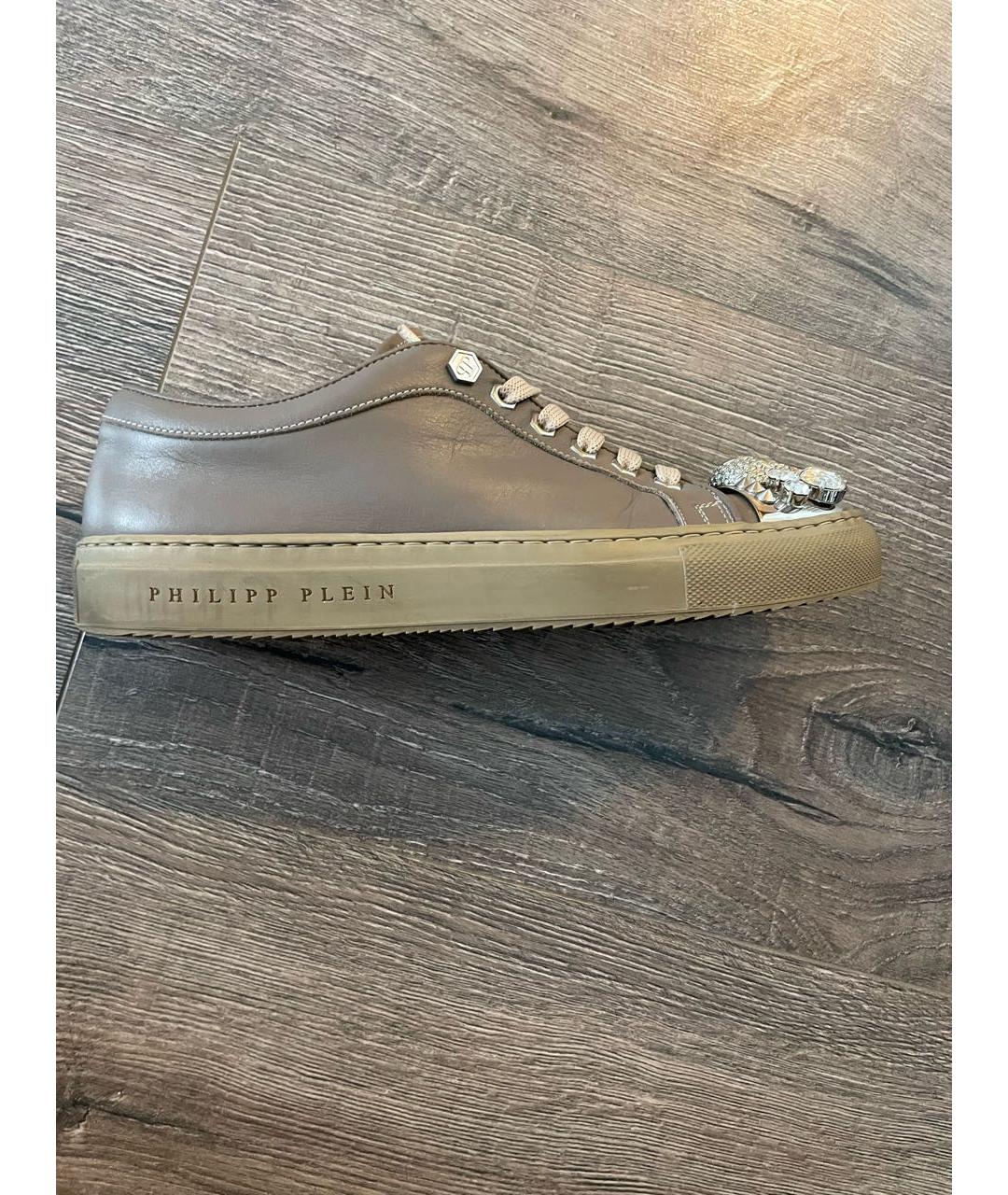 PHILIPP PLEIN Коричневые кожаные ботинки, фото 8