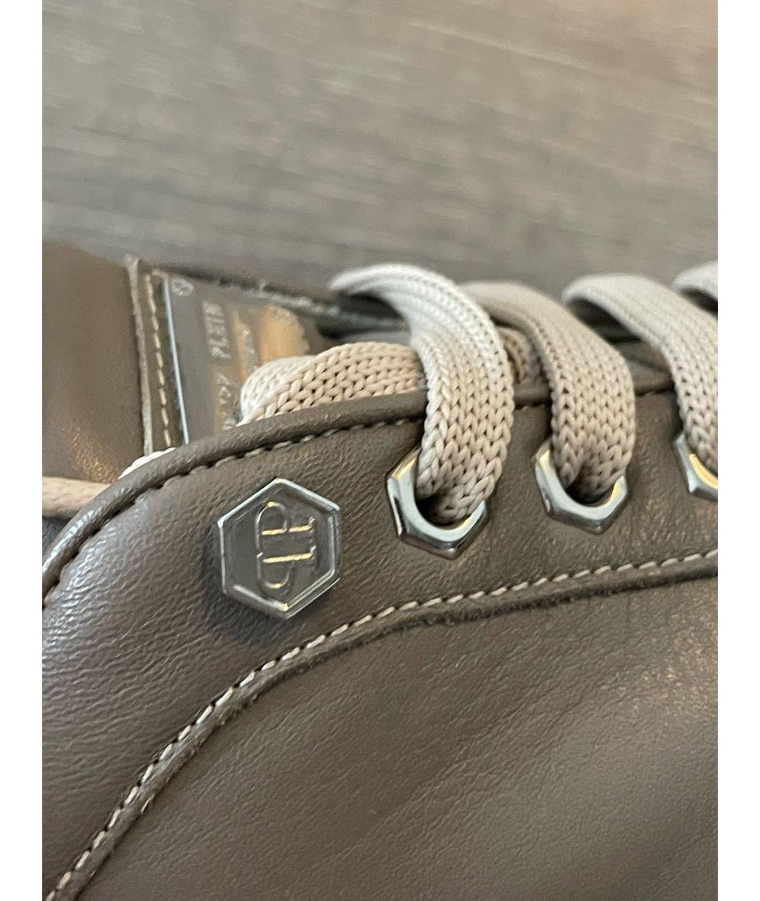 PHILIPP PLEIN Коричневые кожаные ботинки, фото 7